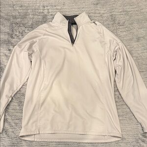 White Quarter-Zip Men's Sweatshirt